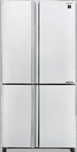 מקרר 4 דלתות 572 ליטר של SHARP inverter דגם SJ-8950WH לבן כולל פיקוד שבת מובנה רוחב: 89.2 ס
