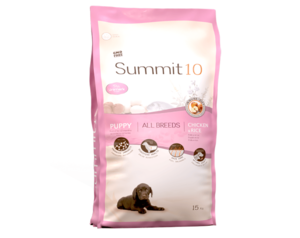 SUMMIT 10 סאמיט 10 כלב גור עוף ואורז 15 ק"ג