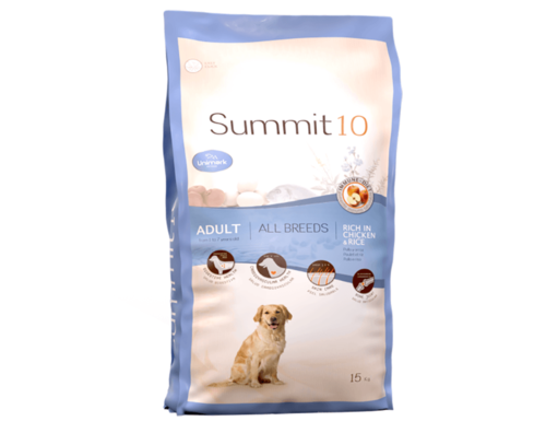 SUMMIT 10 סאמיט 10 עוף ואורז כלב בוגר 15 ק