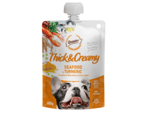 THICK&CREAMY GNAWLERS מחית בטעם פירות ים וכורכום 100 גרם