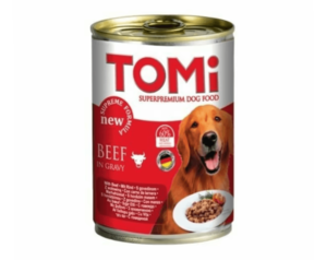 TOMI שימורים לכלב בטעם בקר ברוטב 400 גרם