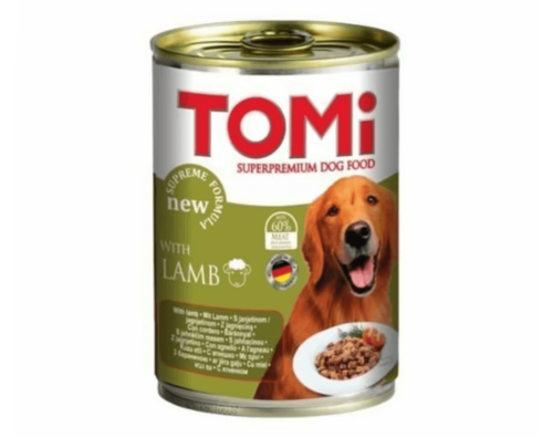 TOMI שימורים לכלב בטעם כבש ברוטב 400 גרם