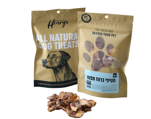 HENRY'S הנריס חטיפי פינוק ברווז ואגס 100% טבעי 80 גרם