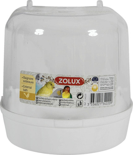 זולוקס אמבט רחצה חיצוני לציפורי נוי  External Bird Bath – White Bottom