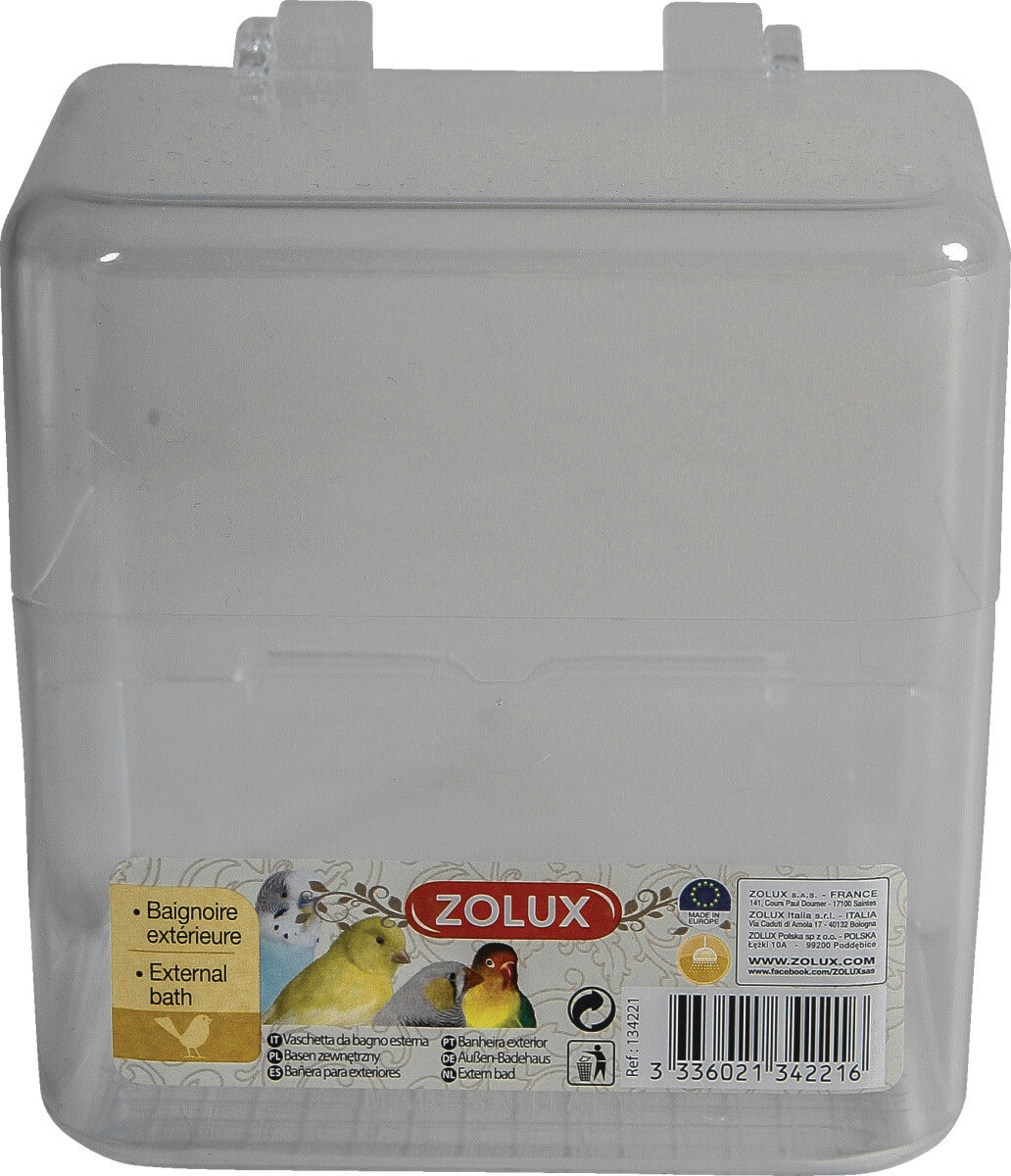 זולוקס אמבט רחצה חיצוני לציפורי נוי  External Bird Bath – Transparent Bottom