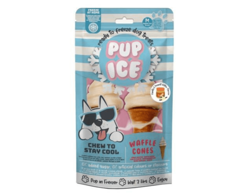 PUP ICE פופ אייס ארטיק לכלב בטעם ופל וניל 90 גרם
