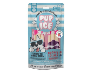 PUP ICE פופ אייס ארטיק לכלב בטעם תות ואוכמניות 90 גרם