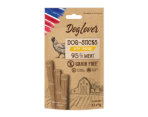 DOG LOVER דוג לובר חטיף סטיקים לכלב בטעם עוף 33 גרם