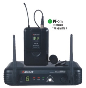 מיקרופון אלחוטי מדונה 8 תדרים KRSECT WR-25/PT25/HT-9A UHF