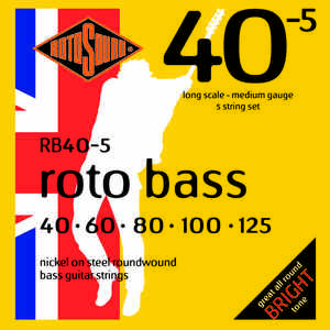 סט 5 מיתרים ניקל לבס ROTOSOUND RB40-5 0.40-1.25