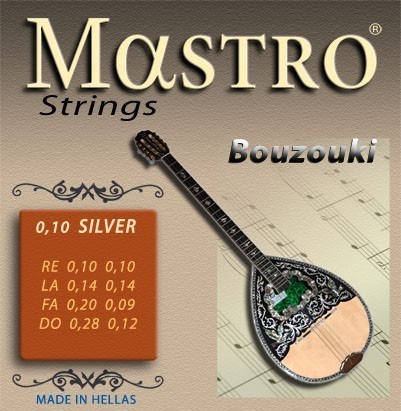 סט מיתרים 0.10 לבוזוקי MASTRO