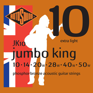 סט מיתרים 0.10 לאקוסטית ROTOSOUND JK10