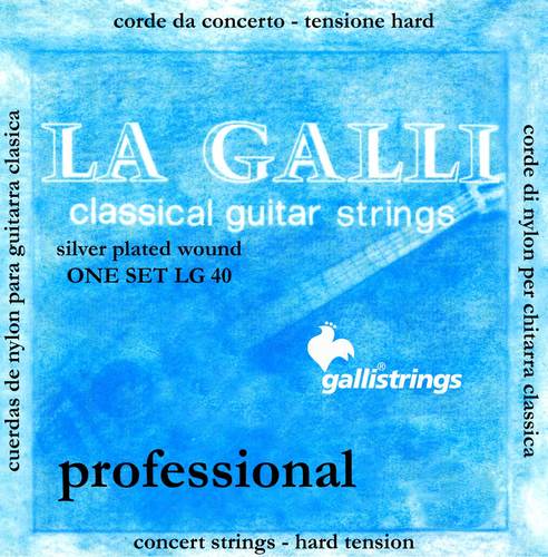 סט מיתרים לגיטרה קלאסית GALLI LG40 HARD