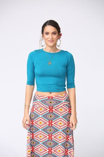 חולצת תחתית שרוול 3/4 - plus size