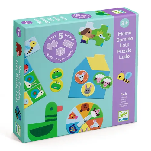ערכת משחקים 5 באחד - בחווה