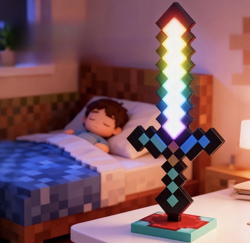 Minecraft Diamond Sword Lamp Blade - מנורת חרב יהלום 
