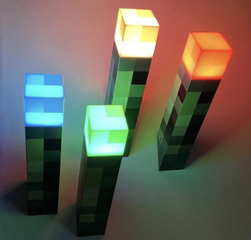 Minecraft Torch Atmosphere Lamp – מנורת לפיד