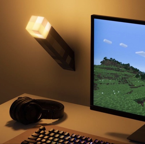 Minecraft Torch Atmosphere Lamp – מנורת לפיד
