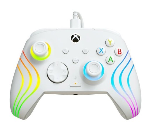  בקר חוטי לגיימינג Turtle Beach Afterglow Wave תאורת RGB – תואם Xbox ו‑PC לבן הכירו את שלט Afterglow Wave מבית Turtle Beach – שלט גיימינג חוטי עם טריגרים מתכווננים בטכנולוגיית Hall Effect, כפתורי פעולה ניתנים למיפוי, שליטה על שמע המשחק והצ’אט, תאורת RGB ח