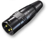 פלג XLR נקבה שחור HICON HI-X3CF-B