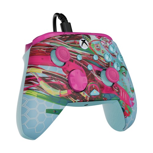 Turtle Beach בקר גיימינג חוטי דגם PDP Rematch™ Glow Advanced Wired בצבע תכלת/ורוד מבית Turtle Beach