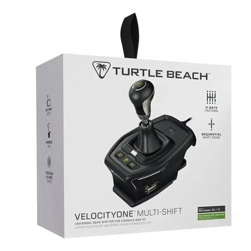 ידית הילוכים TB VELOCITY ONE Multi-Shift  VelocityOne Multi-Shift מבית Turtle Beach הוא מודול שיפטר ובלם יד פרימיום לסימולטורי מירוצים, המיועד לחוויית נהיגה מציאותית ומדויקת! המעבר בין H-Gate ל-Sequential מתבצע בזמן אמת, ובמצב Sequential ניתן להשתמש בו גם
