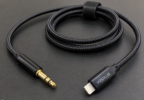 כבל אודיו Lightning ל-3.5mm AUX באורך 1.5 מטר / YS-1402 Lightning to 3.5mm AUX Audio Cable 