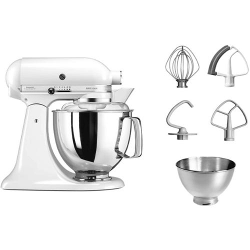 מיקסר מקצועי עם שתי קערות צבע לבן KitchenAid Artisan 5KSM175EIWH