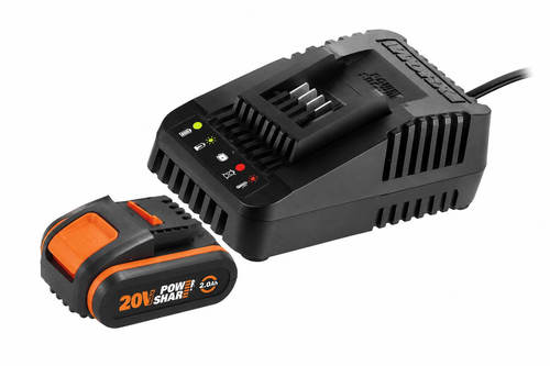 מפוח עלים טורבו קומפקטי 20V WG543E.9 + סוללת 2.0Ah ומטען