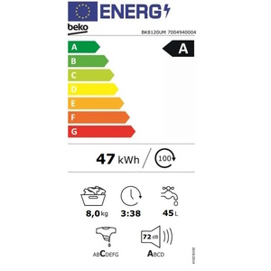 מכונת כביסה Beko BK8120UM ‏8 ‏ק"ג בקו