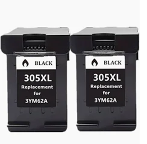 2 ראשי דיו תואמים שחורים  (HP 305XL (3YM62AE