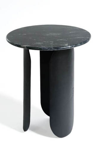 שולחן צד שיש פיסולי MARBLE VALINTINO עגול 50 ס