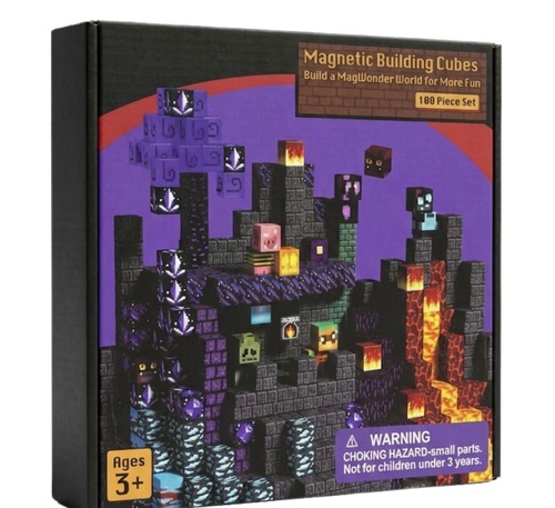 קוביות מגנטיות לבנייה 100 חלקים | Magnetic Building Cubes 100 Piece Set