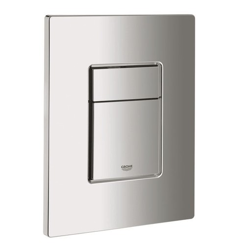 לחצן ניאגרה סמויה GROHE אנכי אופקי מלבני - כרום 38732000