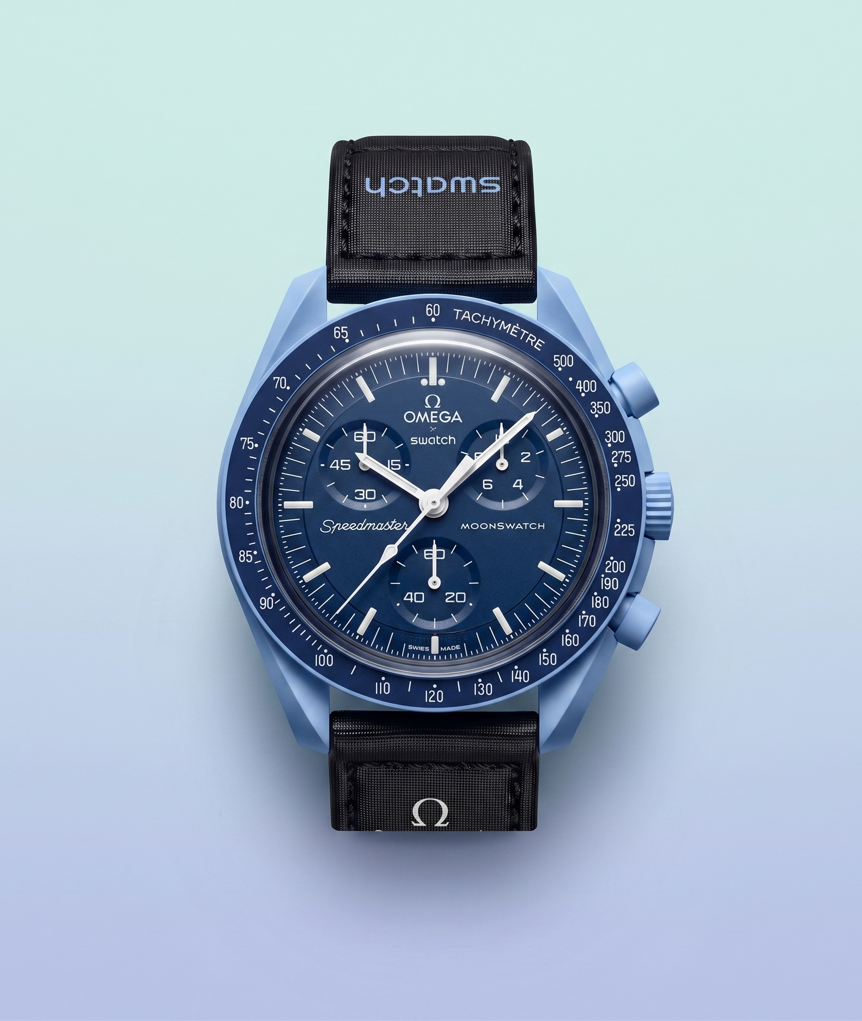 שעון יד לגבר Swatch x Omega Moonswatch Mission To Neptune