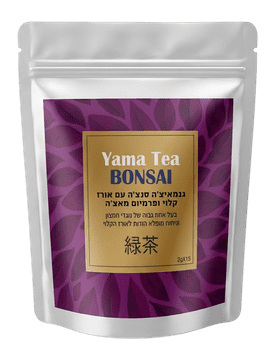 YAMA TEA - תערובת תה ירוק עם אורז קלוי ופרימיום מאצ'ה 30 גרם (כשר)
