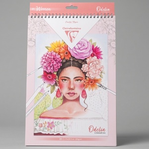 חוברת צביעה ספירלה 20 דפים נשים 250 גר Odelia Women A4
