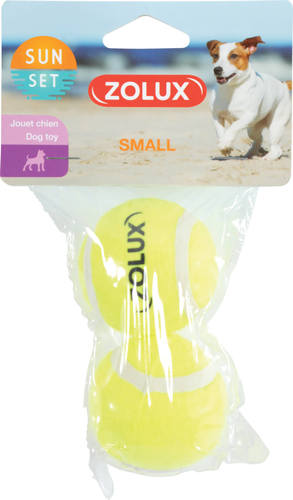 זולוקס זוג כדורי טניס קטנים לכלבים  SUNSET REFILL BALL S