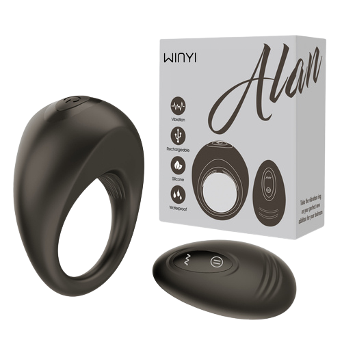 טבעת רטט לפין עם שלט ALAN  קוטר פנימי 36 מ