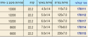 דיסק השחזה לברזל Noga PFERD