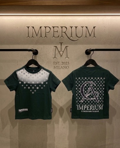טי-שירט יוקרתי לבנים של IMPERIUM - בצבע ירוק זית מלכותי