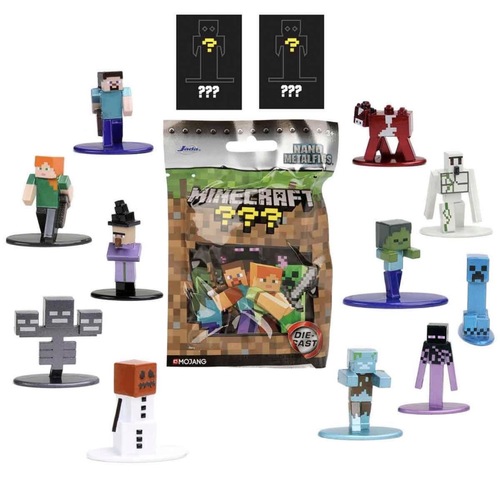 דמות הפתעה שקית הפתעה Minecraft Nano Metalfigs Mystery Figure