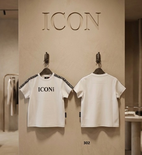 חולצת טי לבנה קיצית לילדים של ICON
