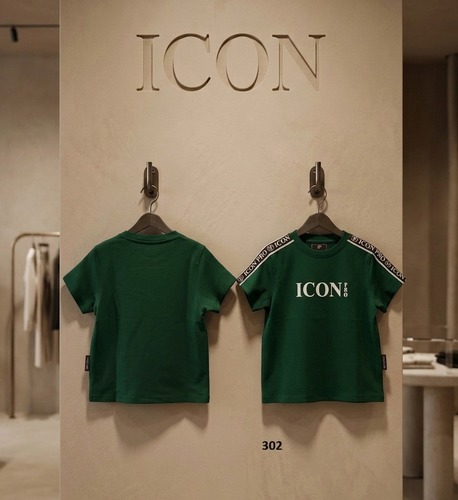 חולצת טי ירוקה כהה לבנים של ICON: סגנון ספורטיבי יוקרתי