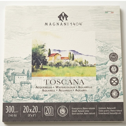 בלוק אקוורל 20/20 300 גר 20 דף Toscana Magnani