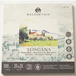 בלוק אקוורל 20/20 300 גר 20 דף Toscana Magnani