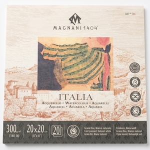 בלוק אקוורל 20/20 300 גר 20 דף Italia Magnani