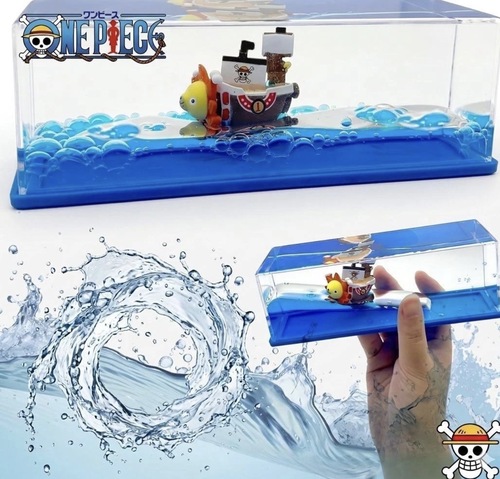 סירת גלים נוזלית וואן פיס | One Piece Boat Liquid Wave Ship Desk Toy