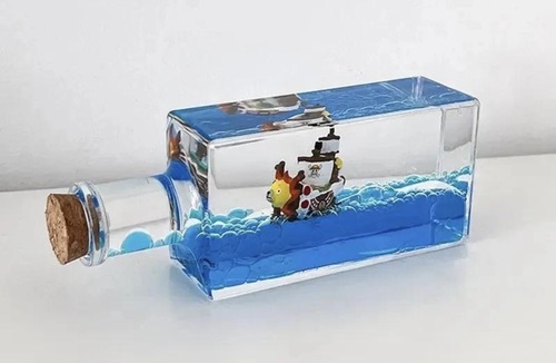 סירת גלים נוזלית וואן פיס | One Piece Boat Liquid Wave Ship Desk Toy
