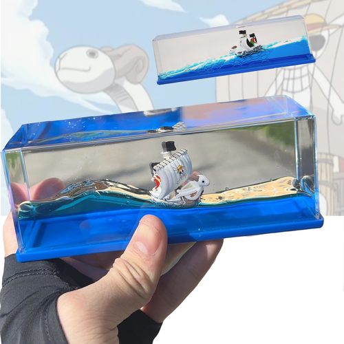 סירת גלים נוזלית וואן פיס  Boat One Piece Going Merry Liquid Wave Desk Toy